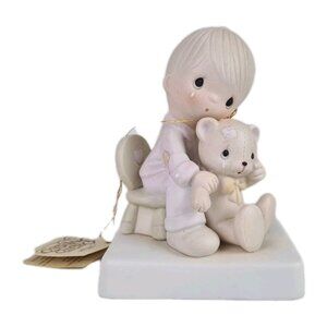 Precious Moments E-5200 Bear Ye One Anothers Burdens Porcelain Figurine Vntg